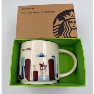 Starbucks Boston You Are Here Collection 14oz Coffee Mug Cup with Box NEW